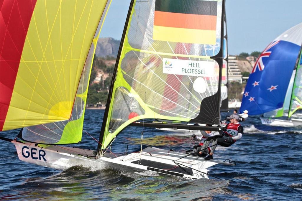 Day 6 - 49er August 13, 2016. Germany second overall squeeze a vital place - Race 5 © Richard Gladwell www.photosport.co.nz